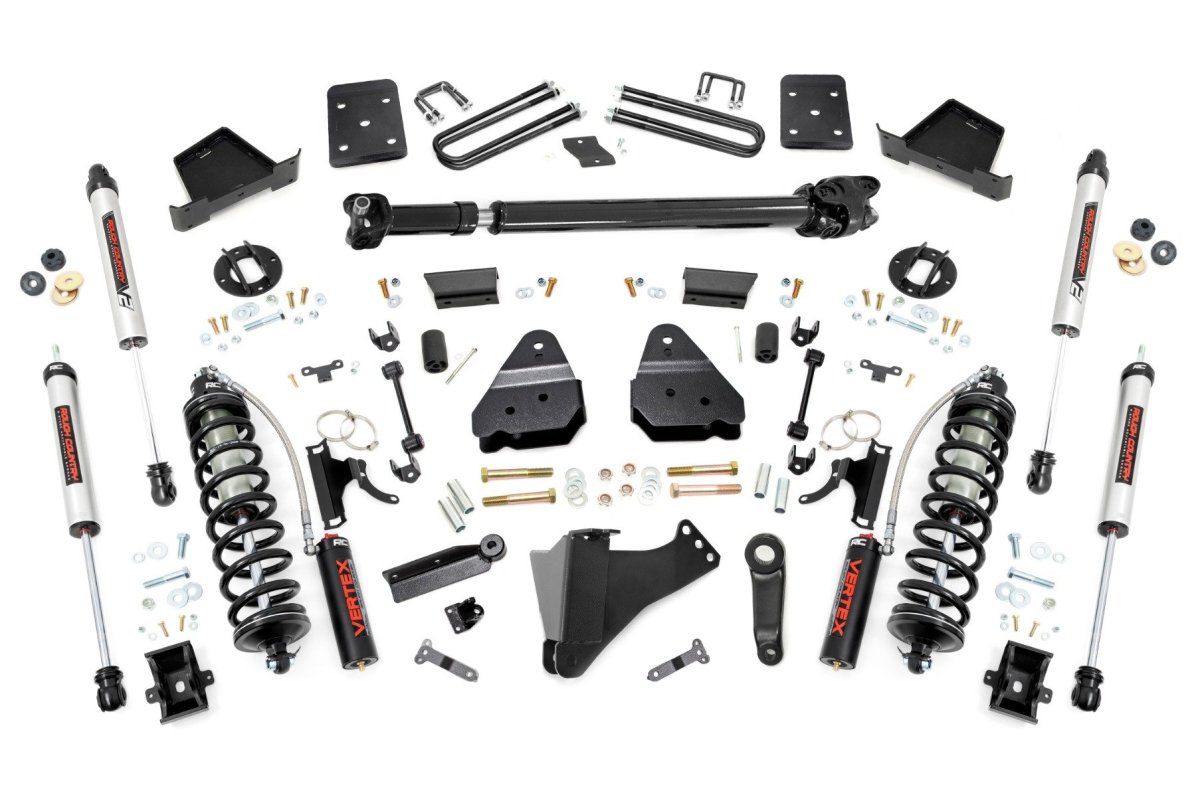 Ford F-350 Super Duty Suspension Lift Kit - Rough Country - 6 Inch Coilover Suspension Lift, Diesel, V2 - '17-'22